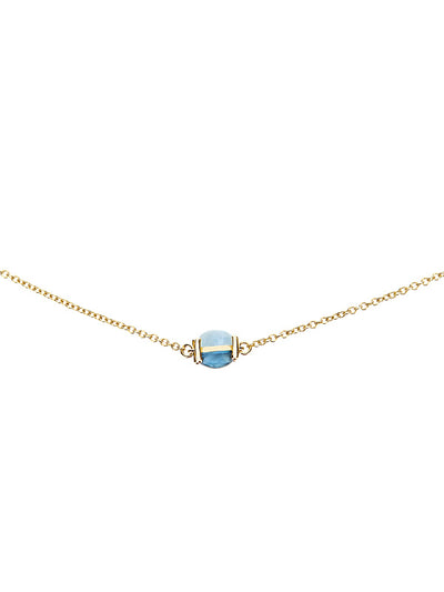 "azure" gold, london blue topaz and aquamarine chocker 
