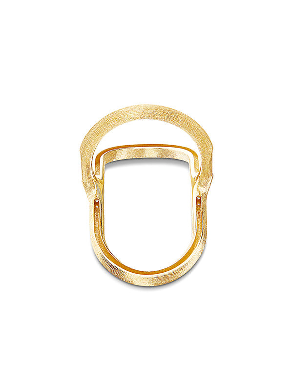 "Libera" gold and diamonds opened design ring