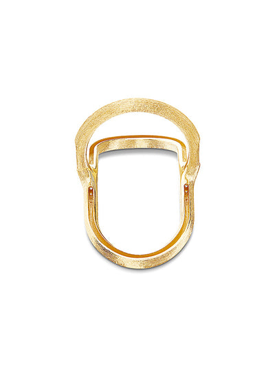 "libera" gold and diamonds opened design ring 