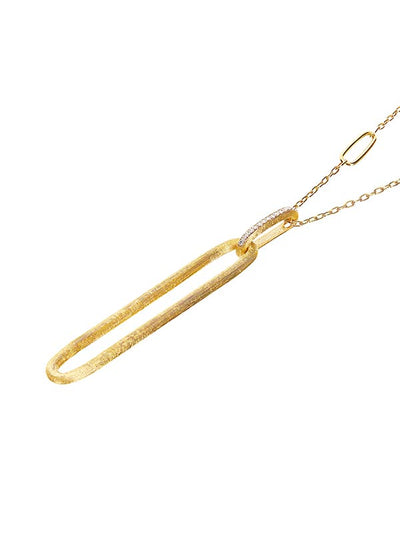 Collana "LIBERA" con pendente in oro e diamanti (lunga)