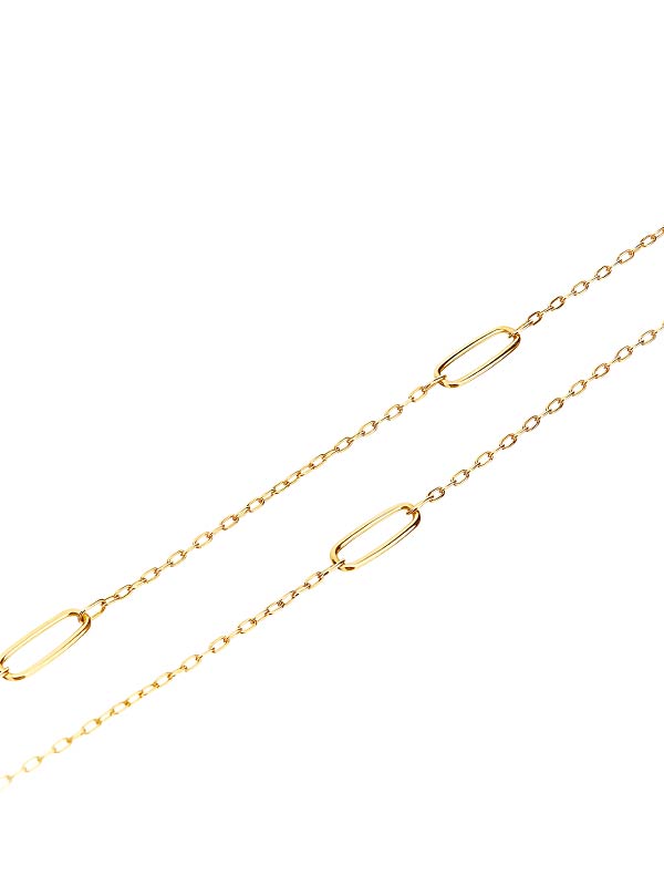 "libera" long gold necklace chain