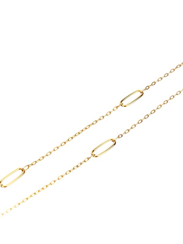 "libera" long gold necklace chain 