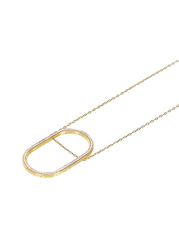 Collana "LIBERA" pendente con catena in oro e diamanti