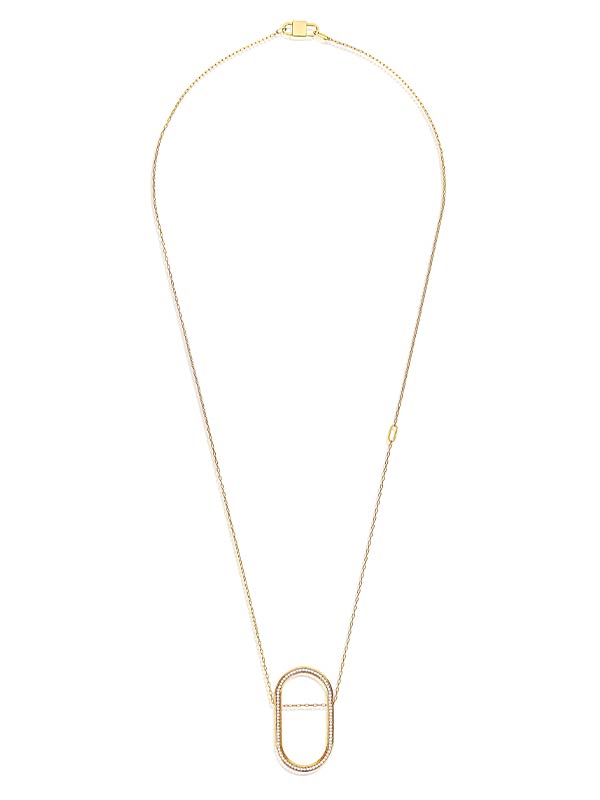 "libera" gold necklace pendant chain