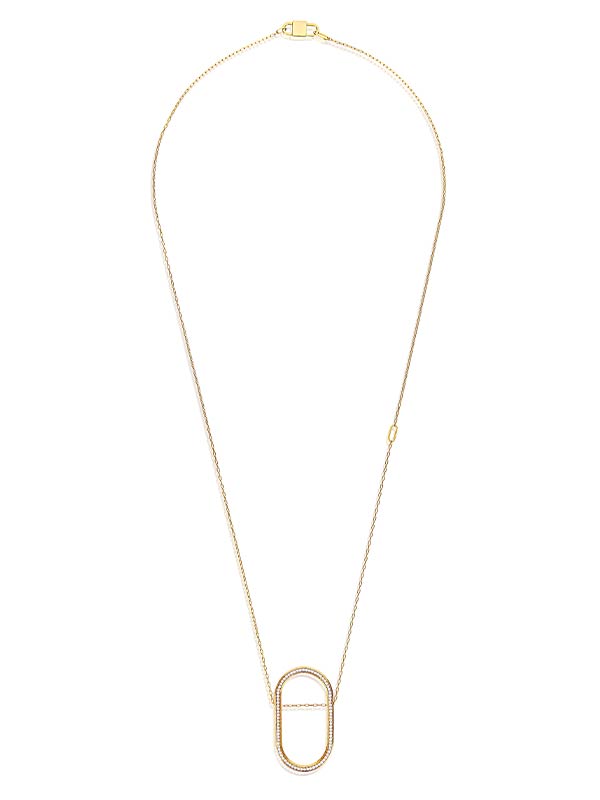 Collana "LIBERA" pendente con catena in oro e diamanti