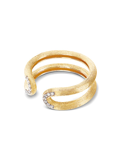 "libera" gold and diamonds open ring 