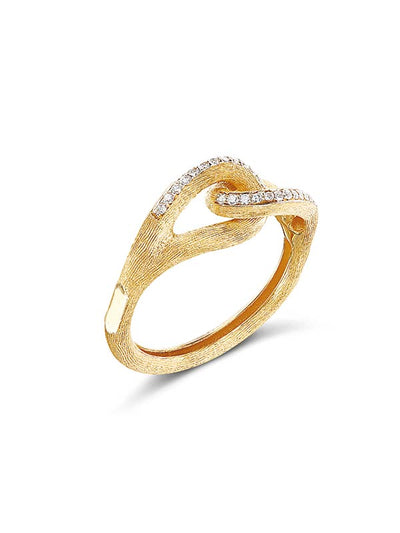 "libera" gold and diamonds embrace ring 