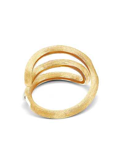 "libera" gold and diamonds spiral ring 