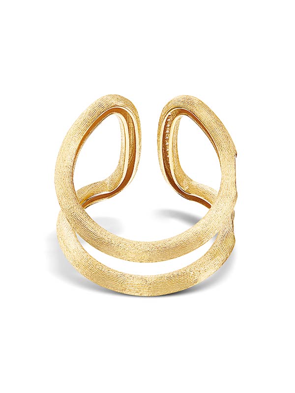 "libera" gold and diamonds design band ring 