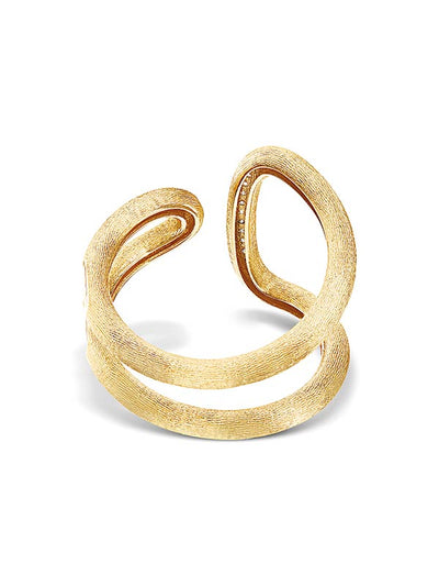 "libera" gold and diamonds contemporary design ring 