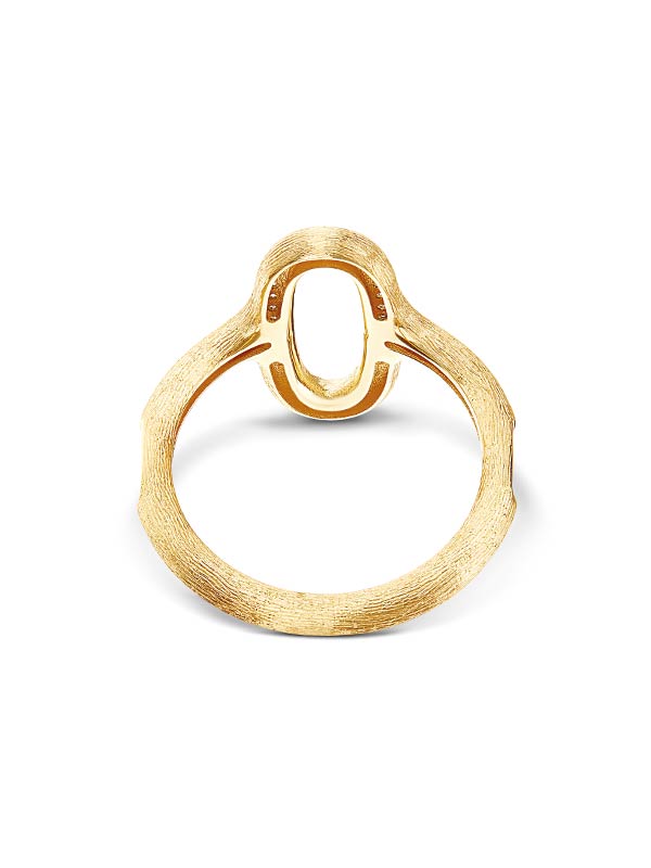 "libera" gold and diamonds oval signet (small) 