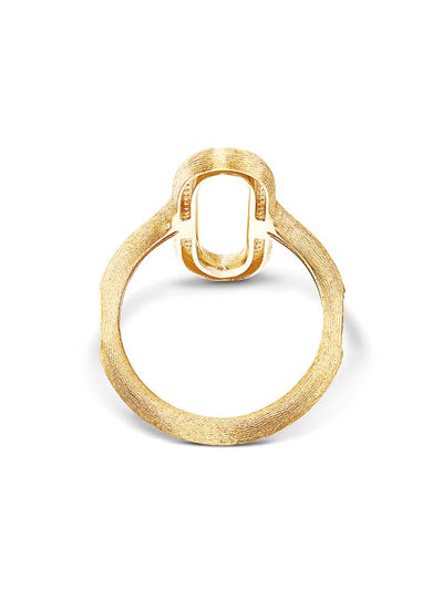 "libera" gold and diamonds oval signet ring (large)
