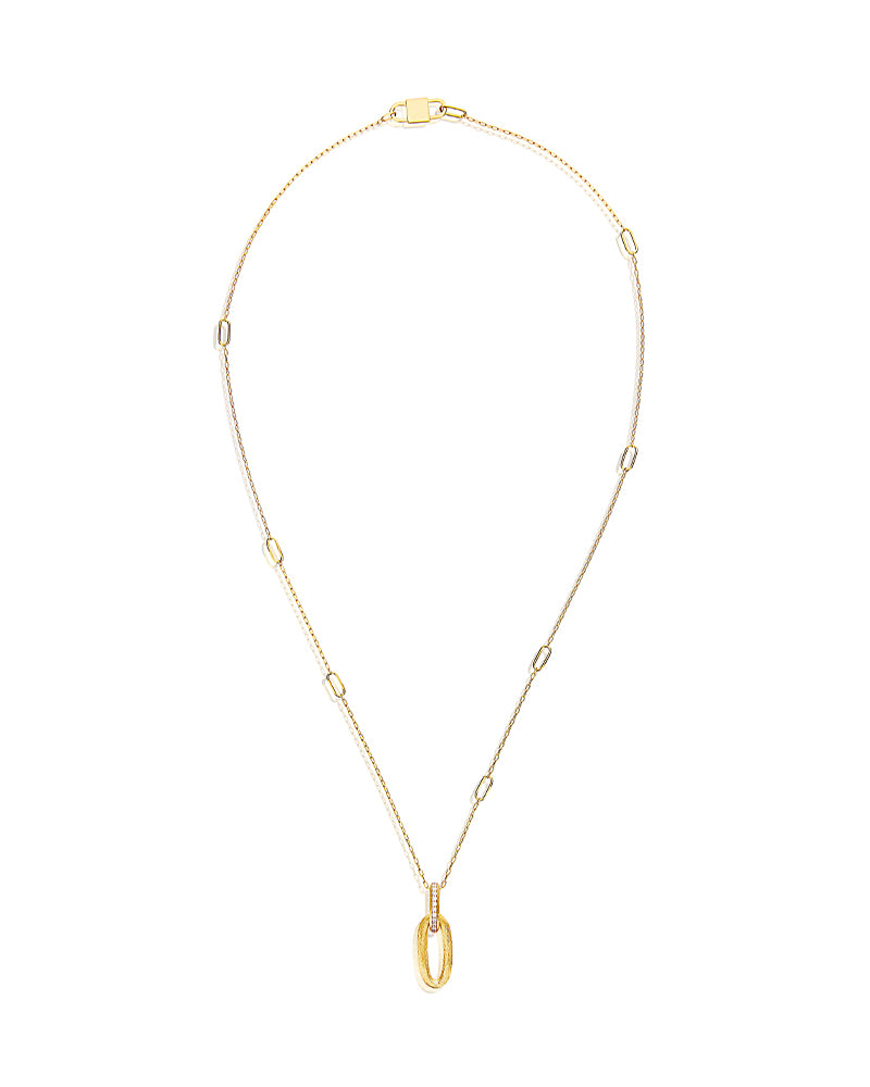 "libera" tiny gold necklace chain