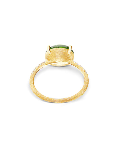 "tourmalines" gold, diamonds and green tourmaline ring (large)