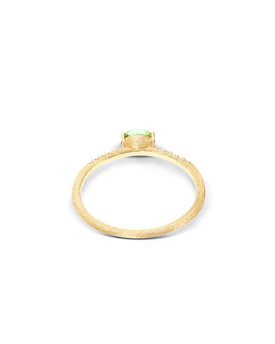 "tourmalines" gold, diamonds and green tourmaline ring (small)