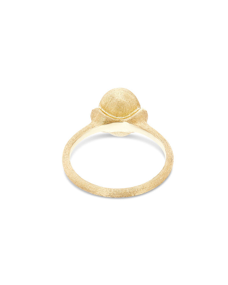 "élite" gold boule and diamonds accents ring (medium)