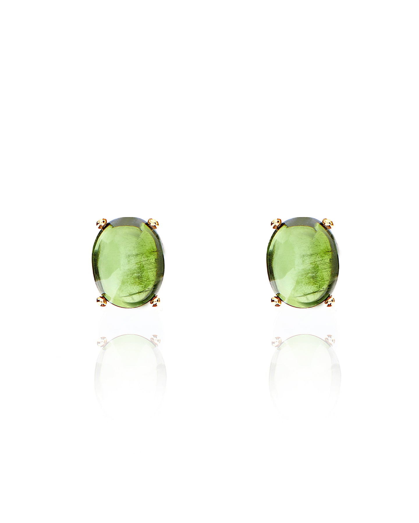 Nanis Orecchini a lobo "DANCING TOURMALINES" in oro e tormalina verde (grand – Nanis Italian Jewels