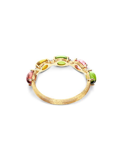 "tourmalines" gold, diamonds and tourmaline colorful ring 