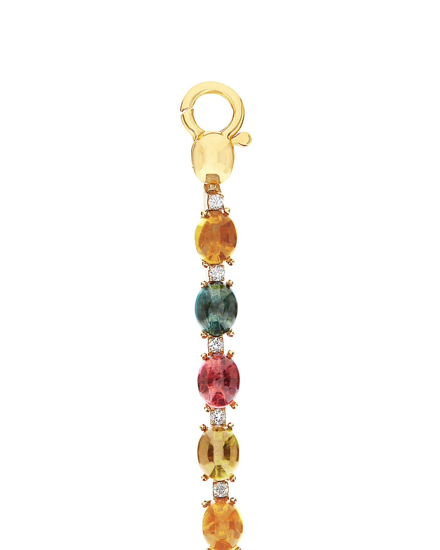 "tourmalines" gold, diamonds and tourmaline colorful tennis bracelet
