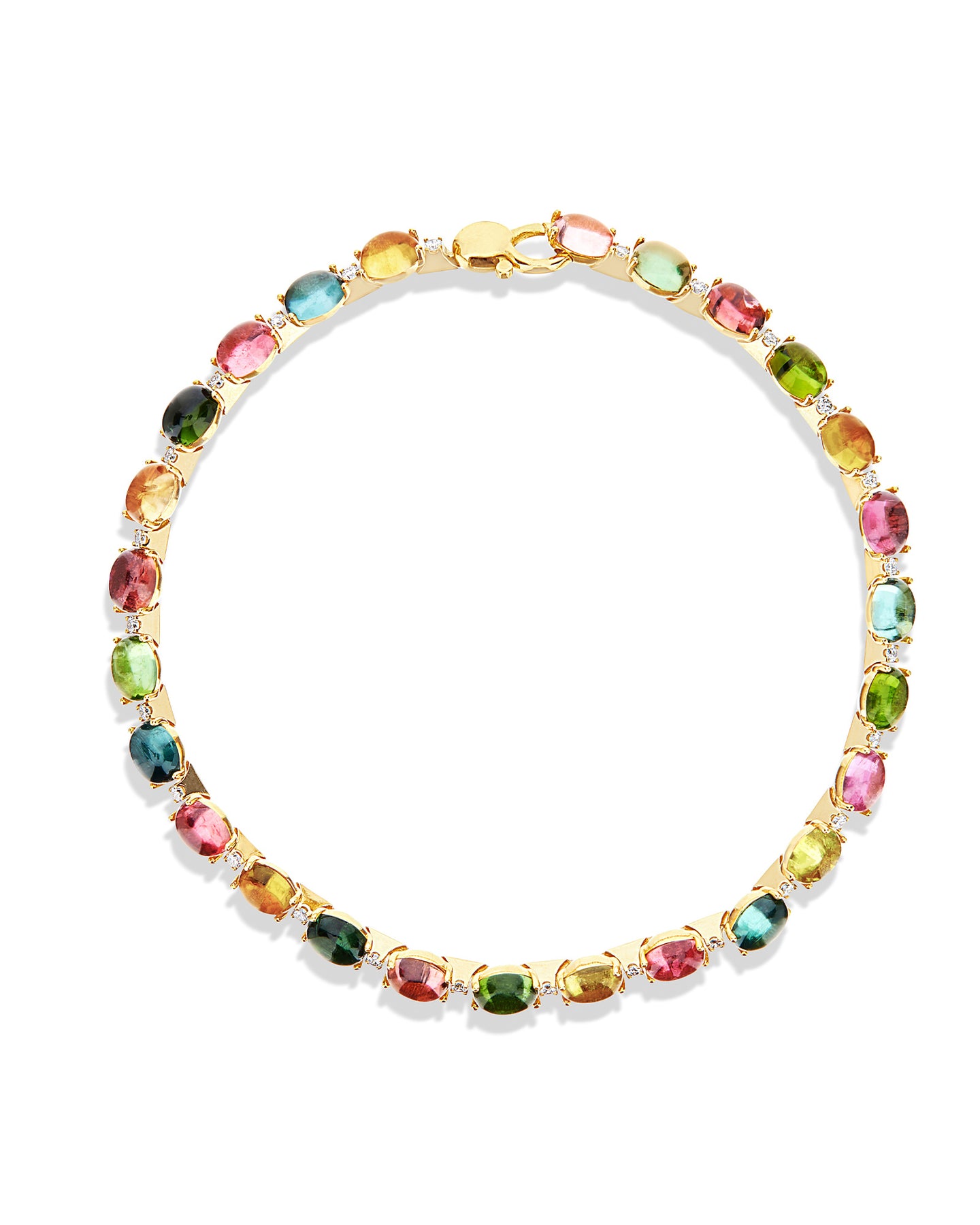 Nanis Bracciale tennis "DANCING TOURMALINES" in oro, diamanti e tormaline co – Nanis Italian Jewels