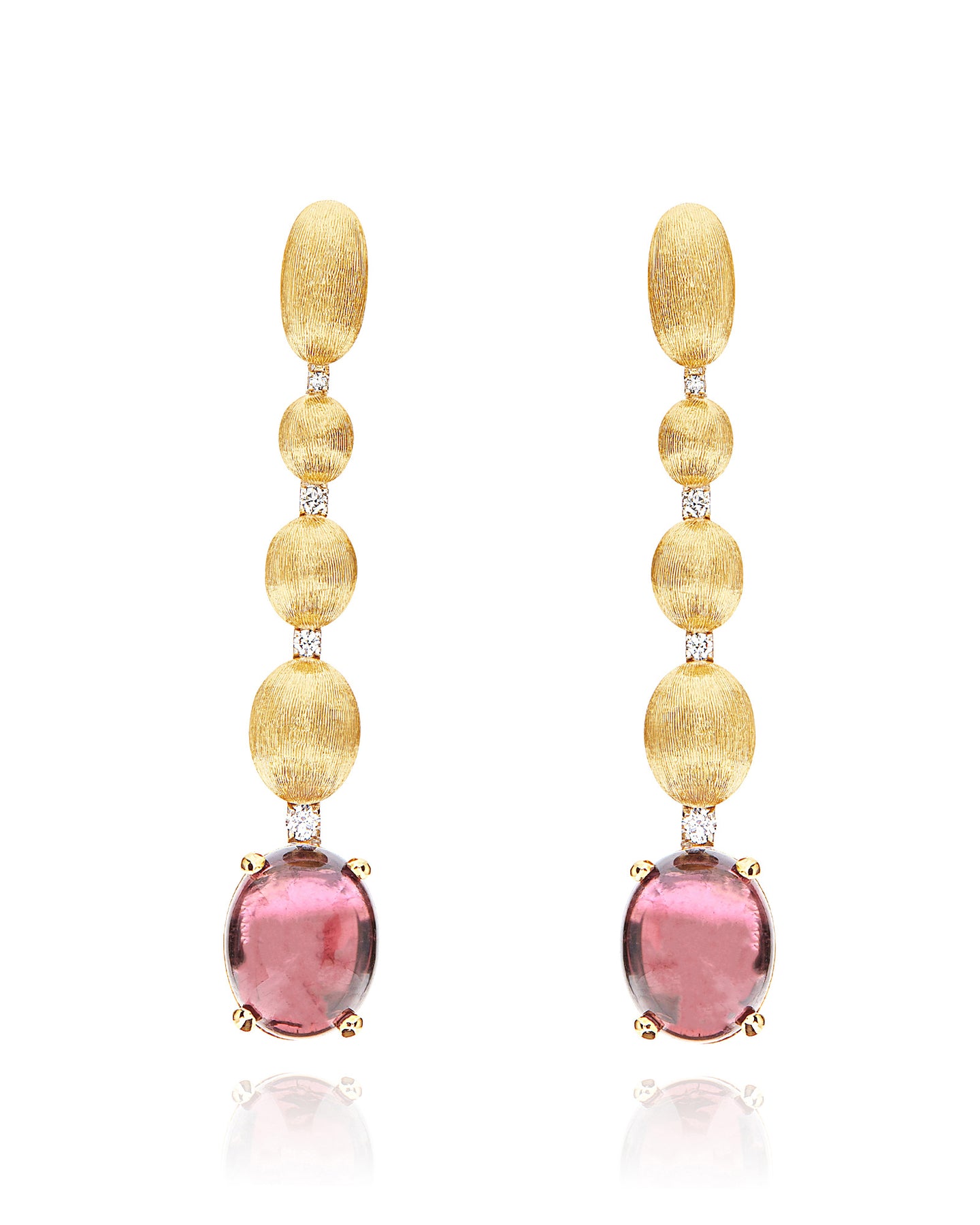 Nanis Orecchini "DANCING TOURMALINES" con boules pendenti in oro, diamanti e – Nanis Italian Jewels