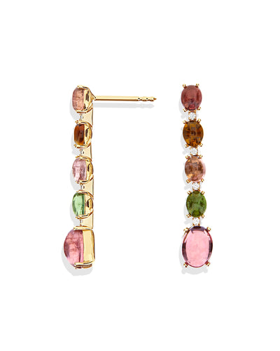 "tourmalines" gold, diamonds and tourmaline colorful earrings