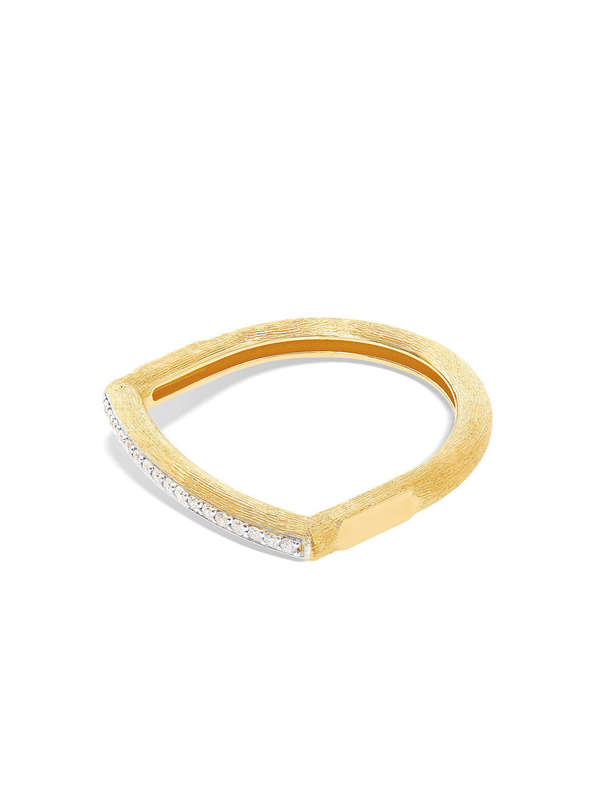 "libera" gold and diamonds pavé essential ring 