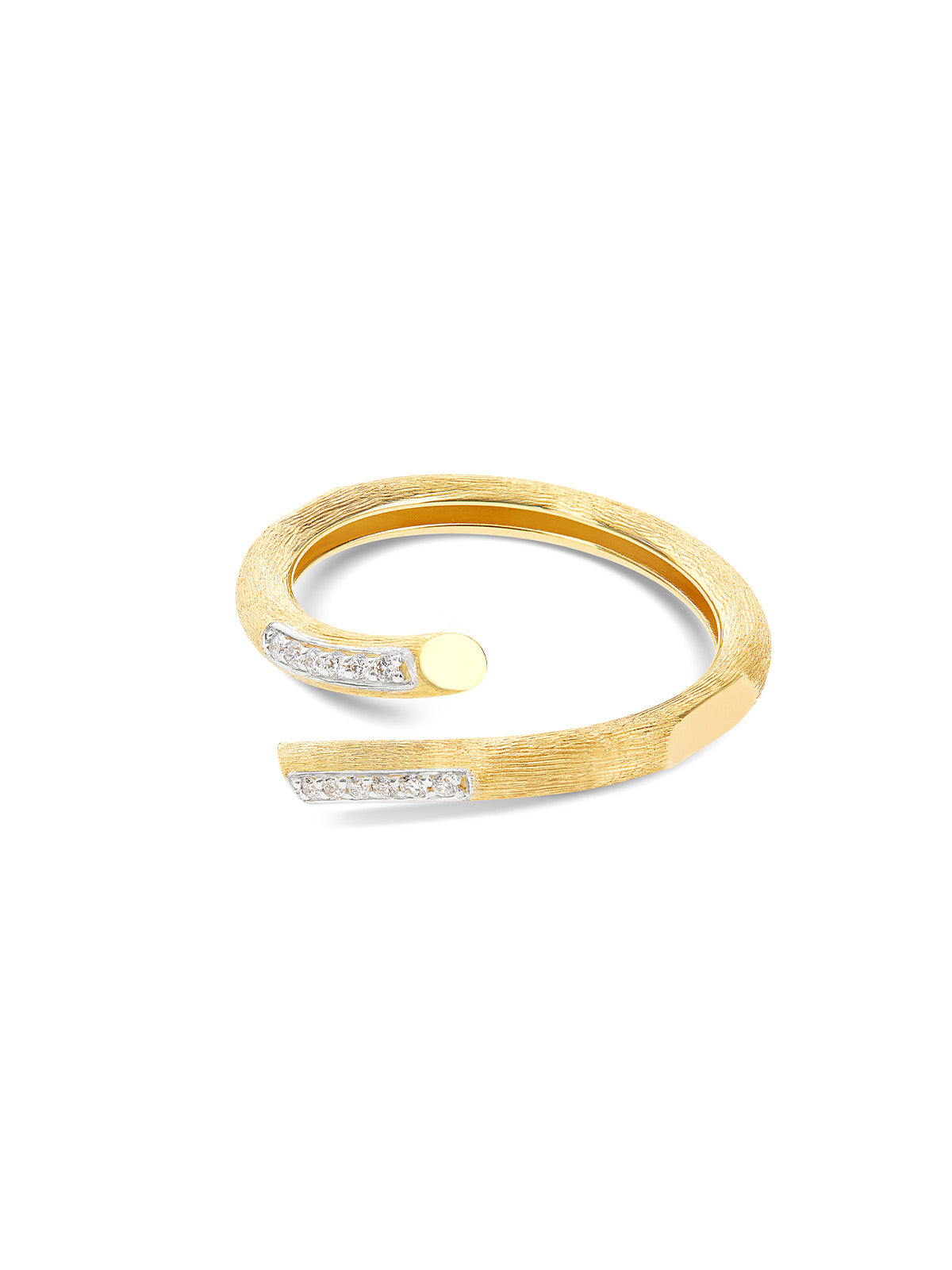 "libera" gold and diamonds twist ring