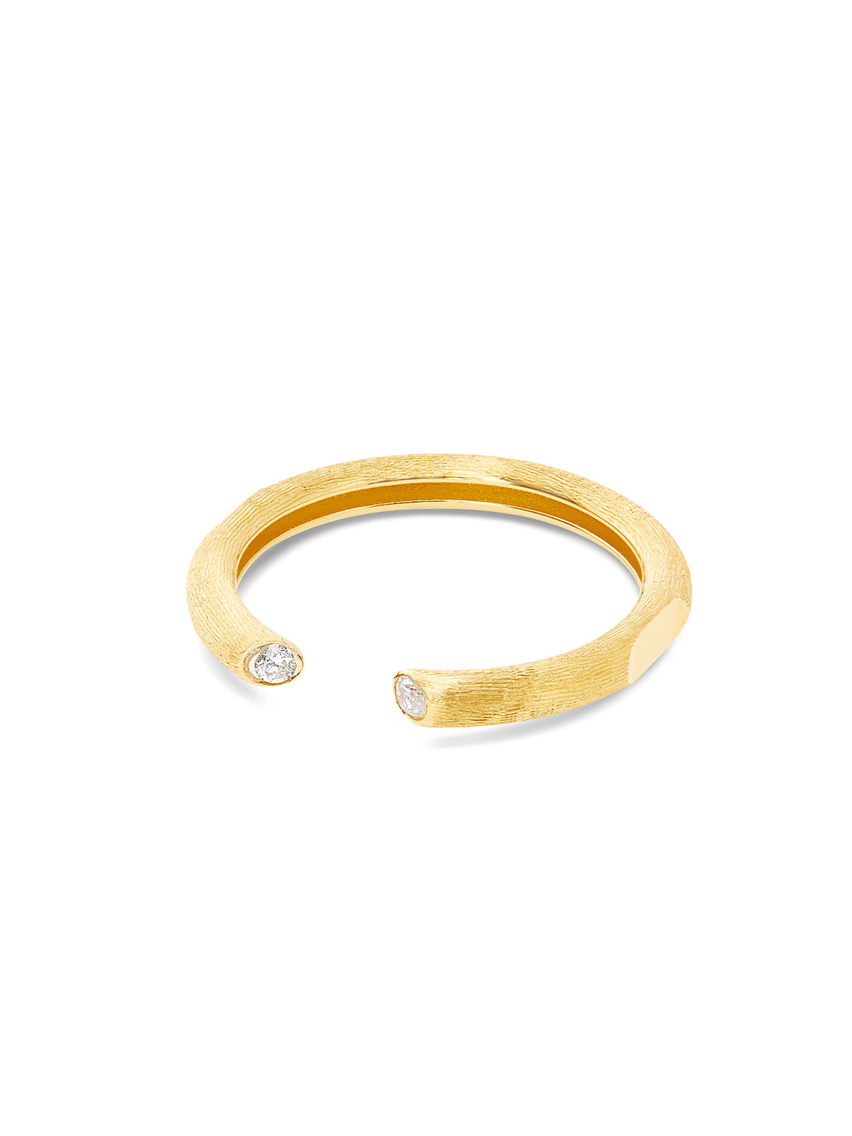 "libera" gold ring with diamond accents 