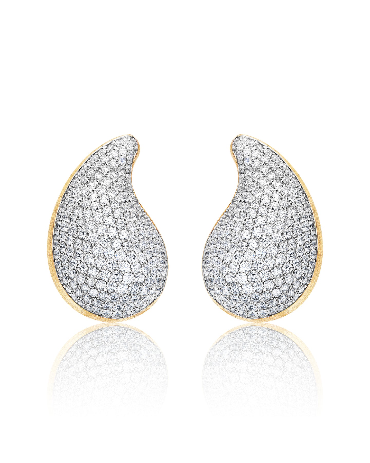 Nanis Orecchini a lobo "CASHMERE" in oro e diamanti – Nanis Italian Jewels
