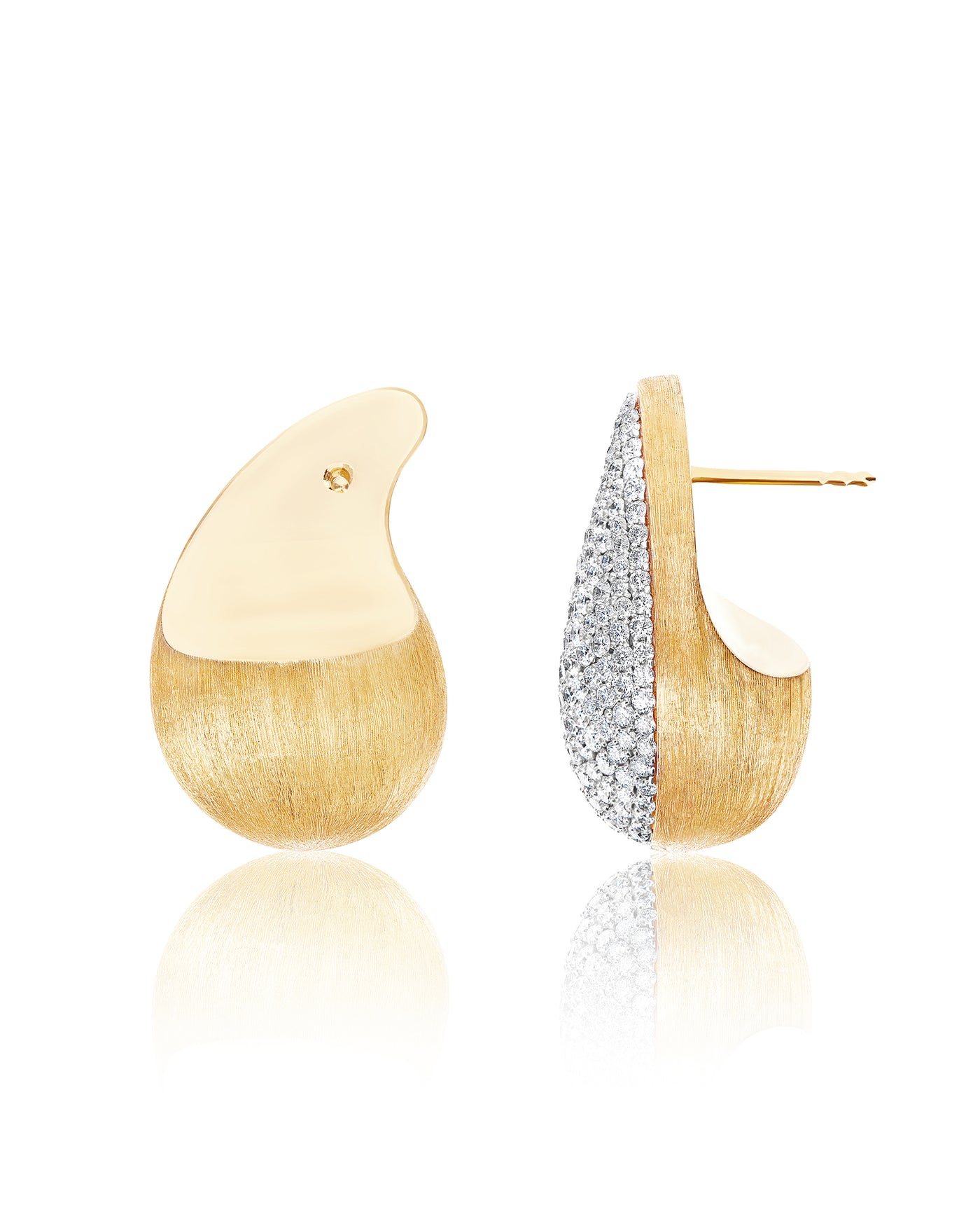 "trasformista" gold, cachemire and diamonds earrings