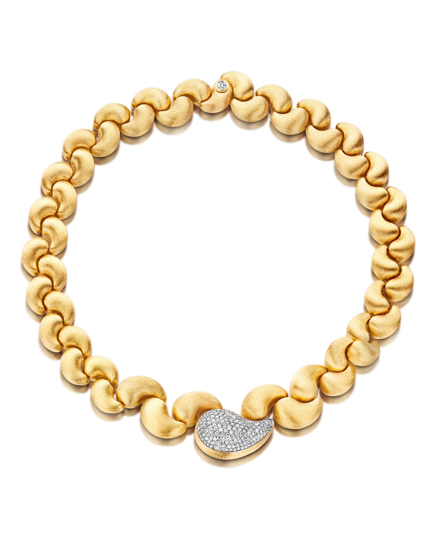 Collana statement "CACHEMIRE" in oro e diamanti