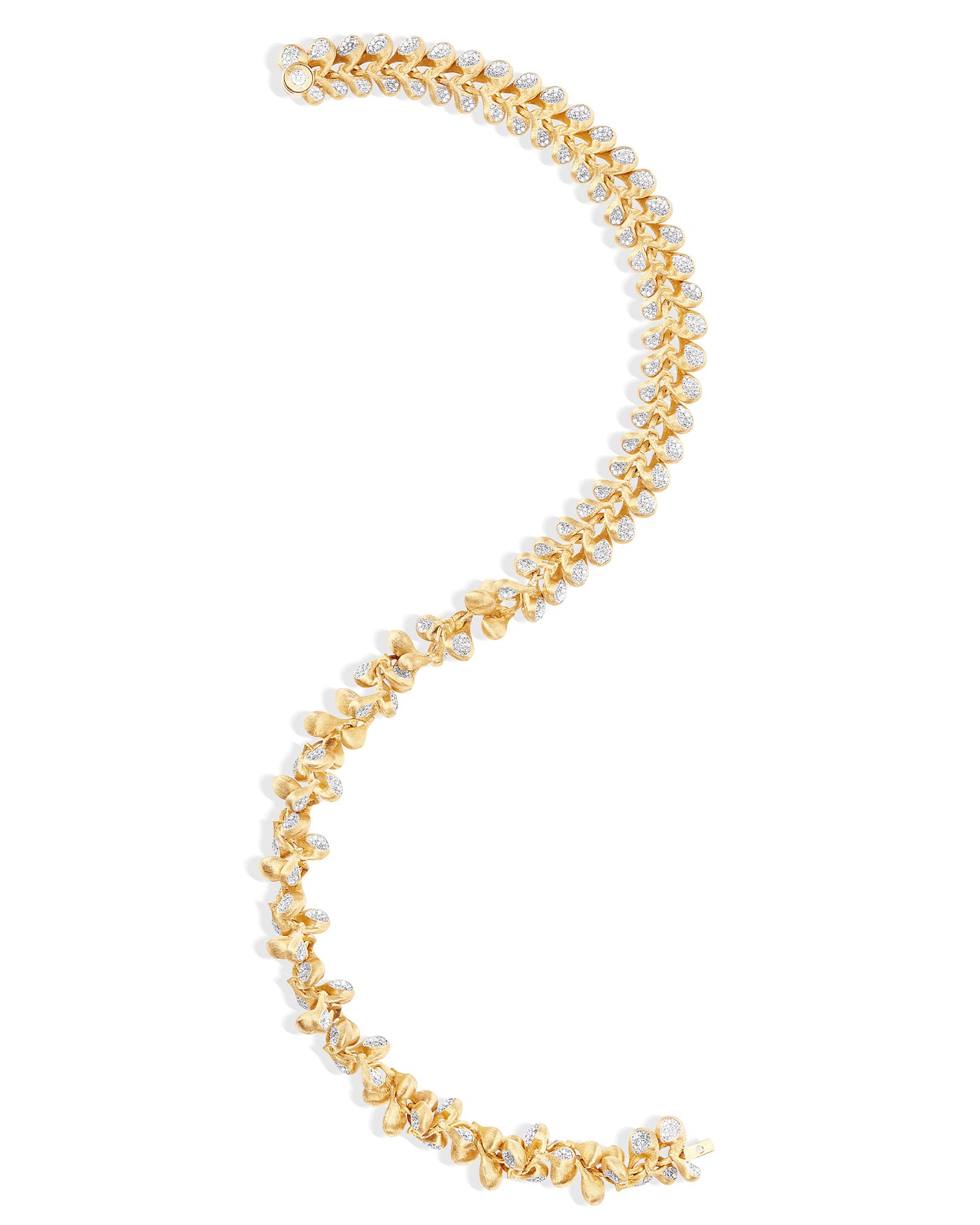 "trasformista" gold and diamonds statement necklace