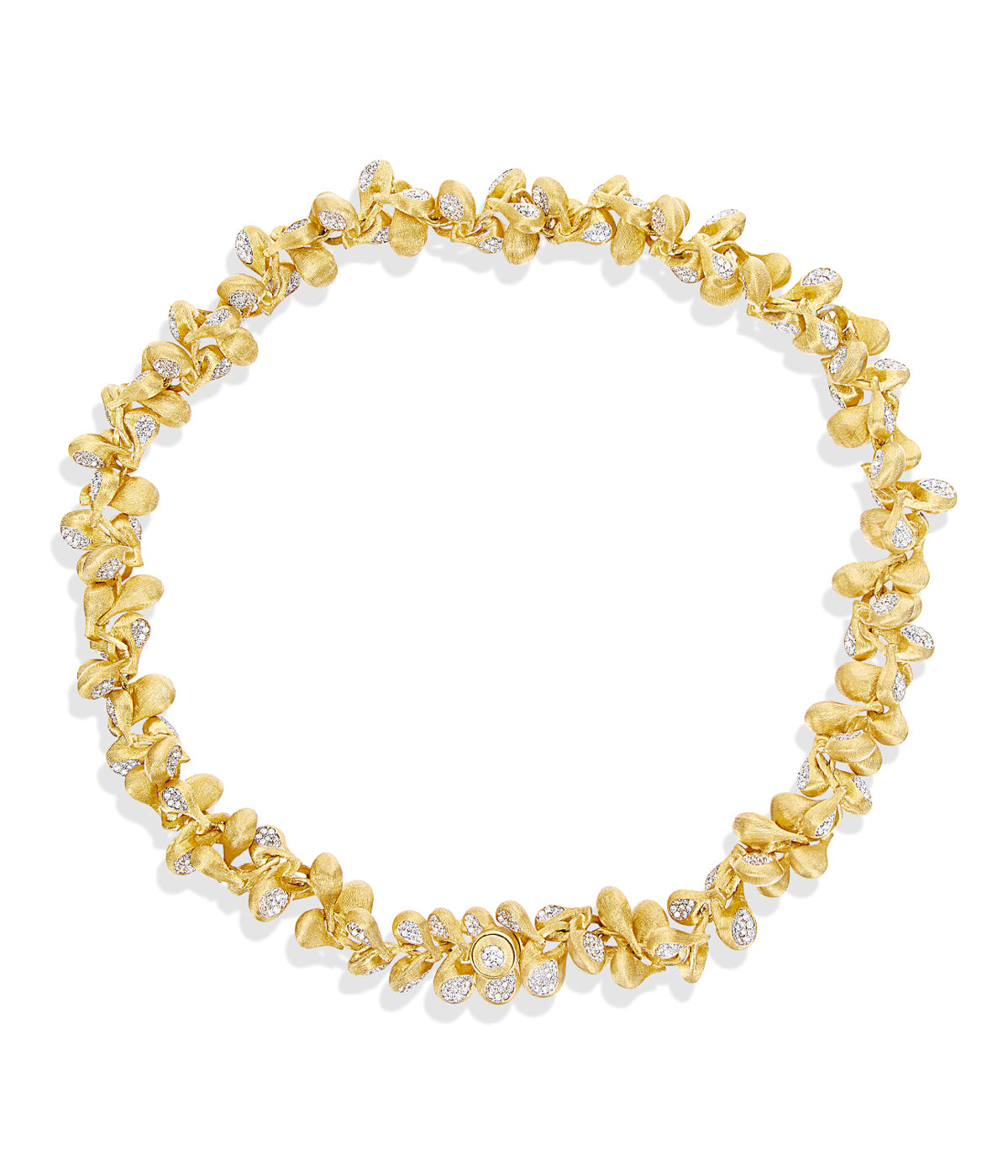 "trasformista" gold and diamonds statement necklace