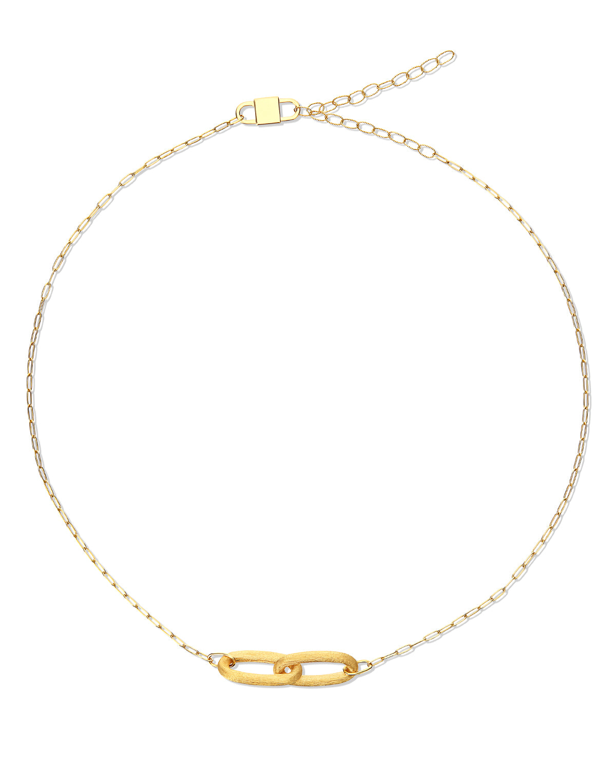 Collana "LIBERA" con doppio anello incrociato in oro