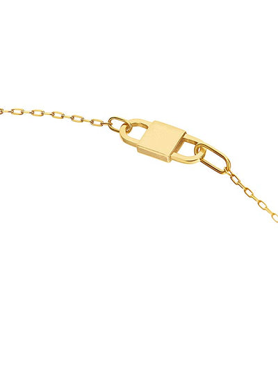 "libera" gold double ring necklace