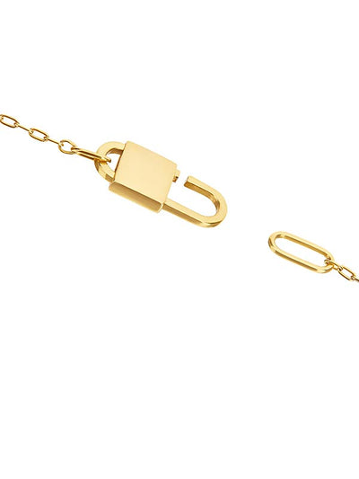 "libera" gold oval ring necklace