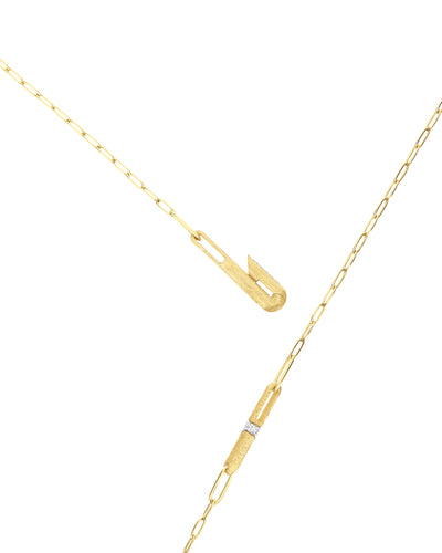 "Libera" soffio gold and diamonds y necklace