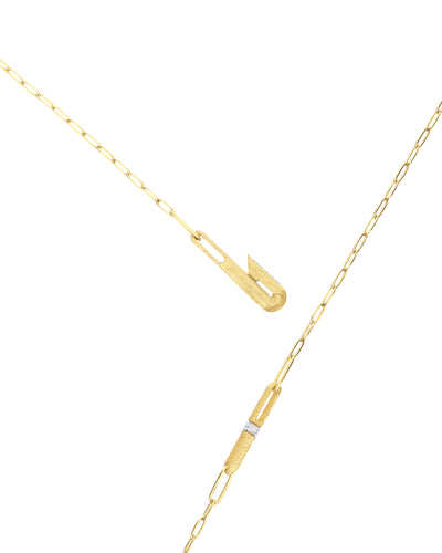 "libera" soffio gold and diamonds y necklace
