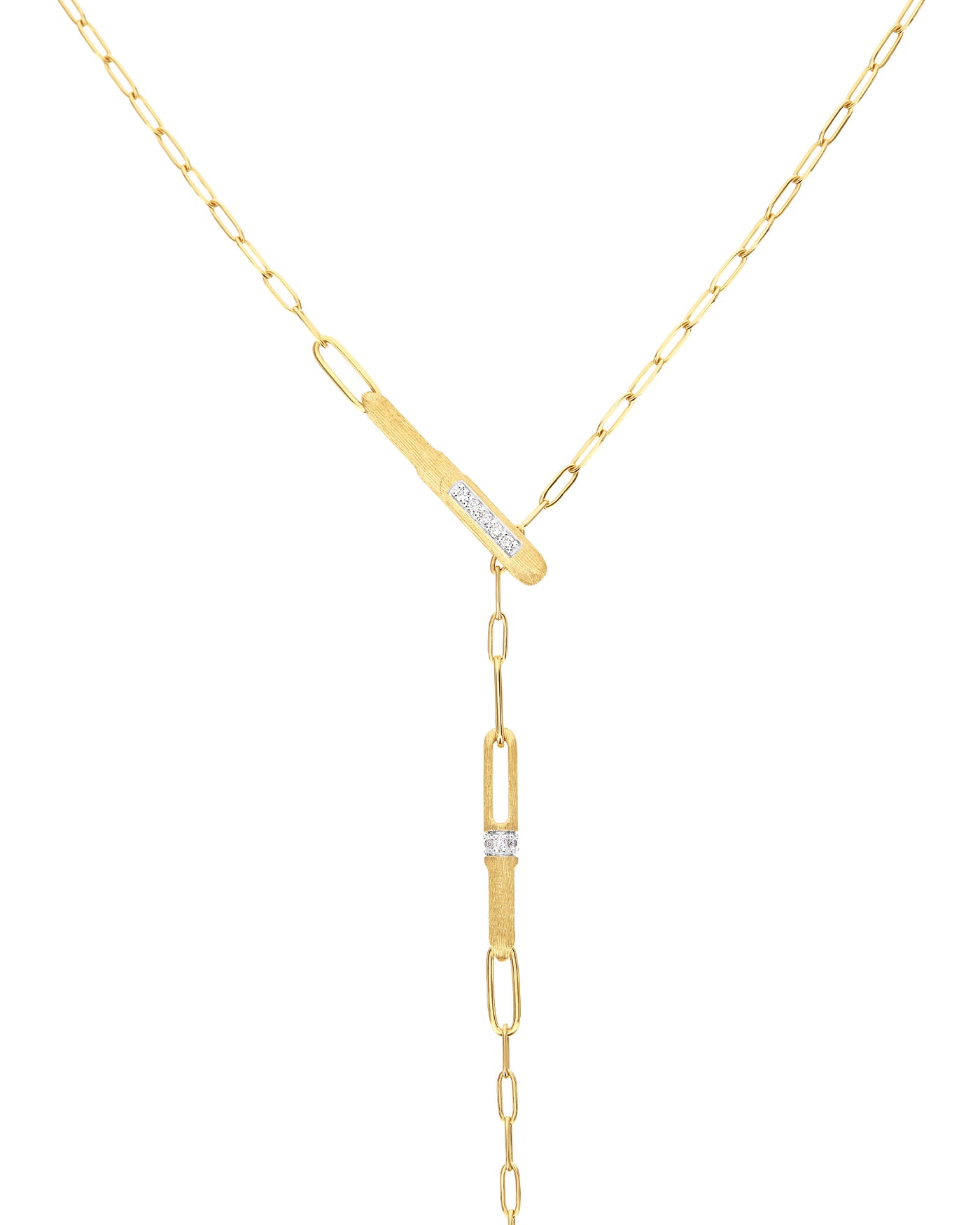 "Libera" soffio gold and diamonds y necklace