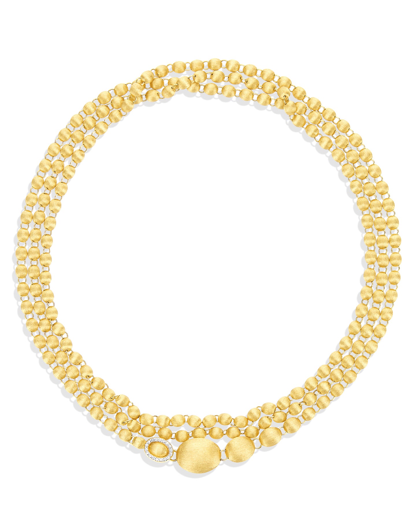Nanis Collana iconica "IVY slim" convertibile con boules in oro incise a man – Nanis Italian Jewels