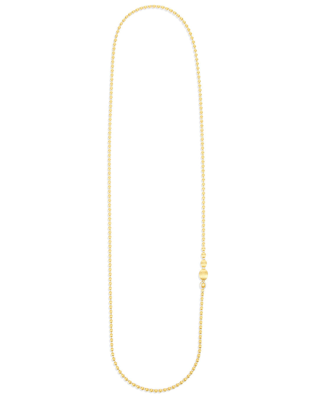 アイコニックなコンバーチブルネックレス「IVYスリム」 手彫りイエロー