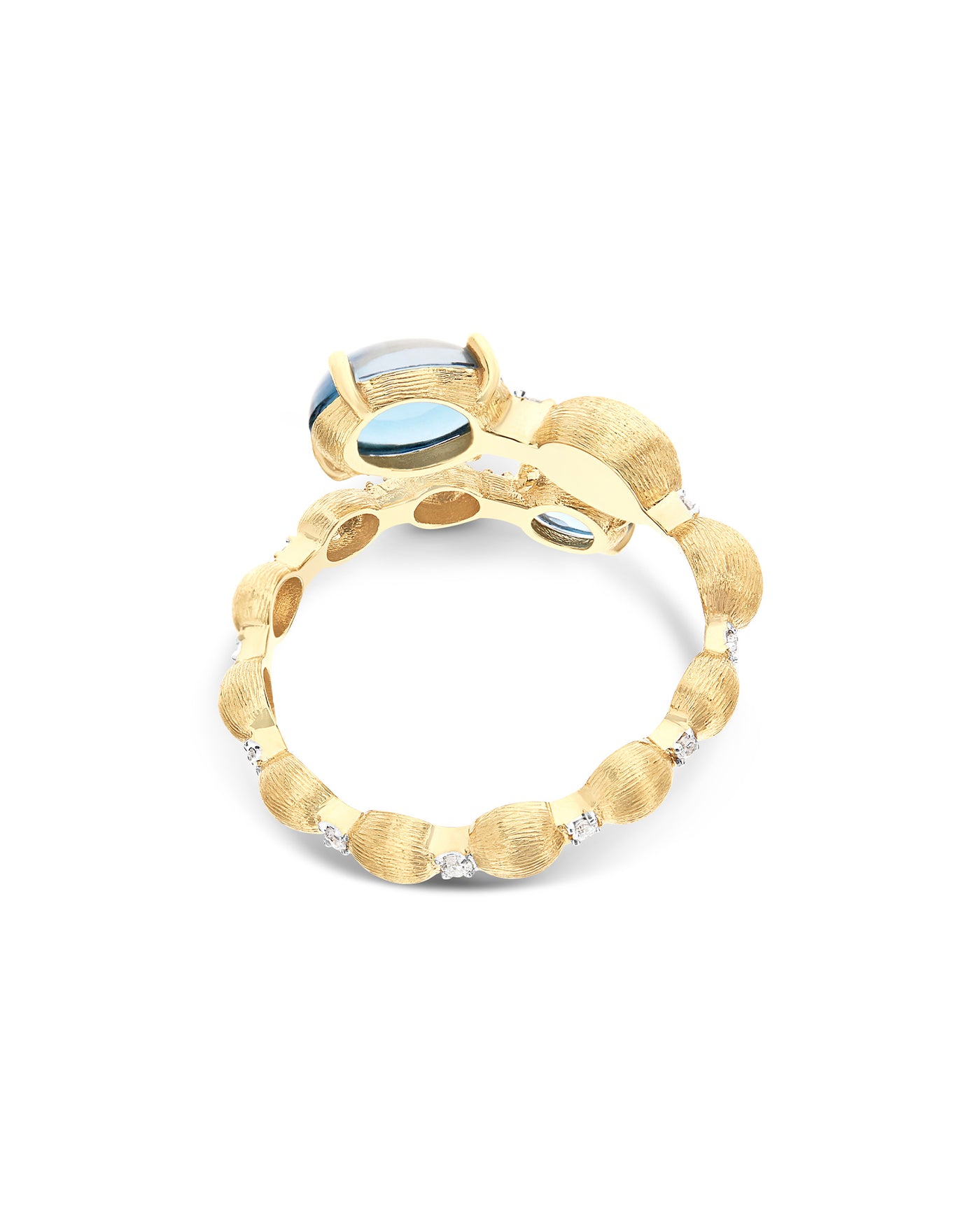 "azure" gold, diamonds and london blue topaz ring (small)