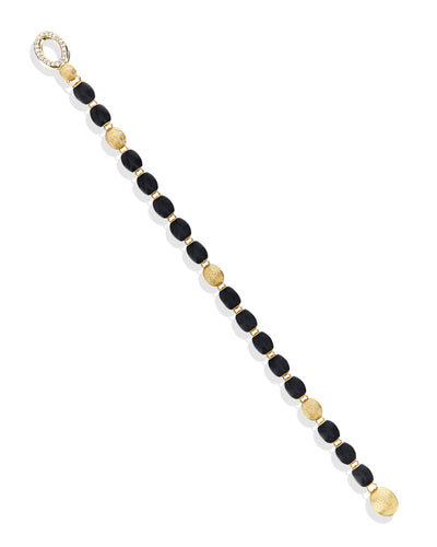 Bracciale IVY "MISTERY BLACK" con boules in oro, diamanti e onice nero