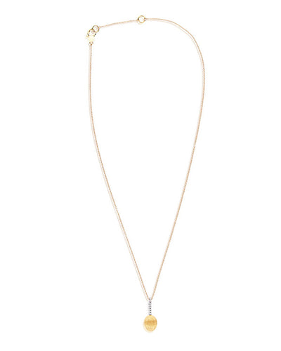 "Élite" gold drop and diamonds bar necklace