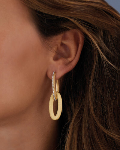 "Libera icon" gold and diamonds earrings