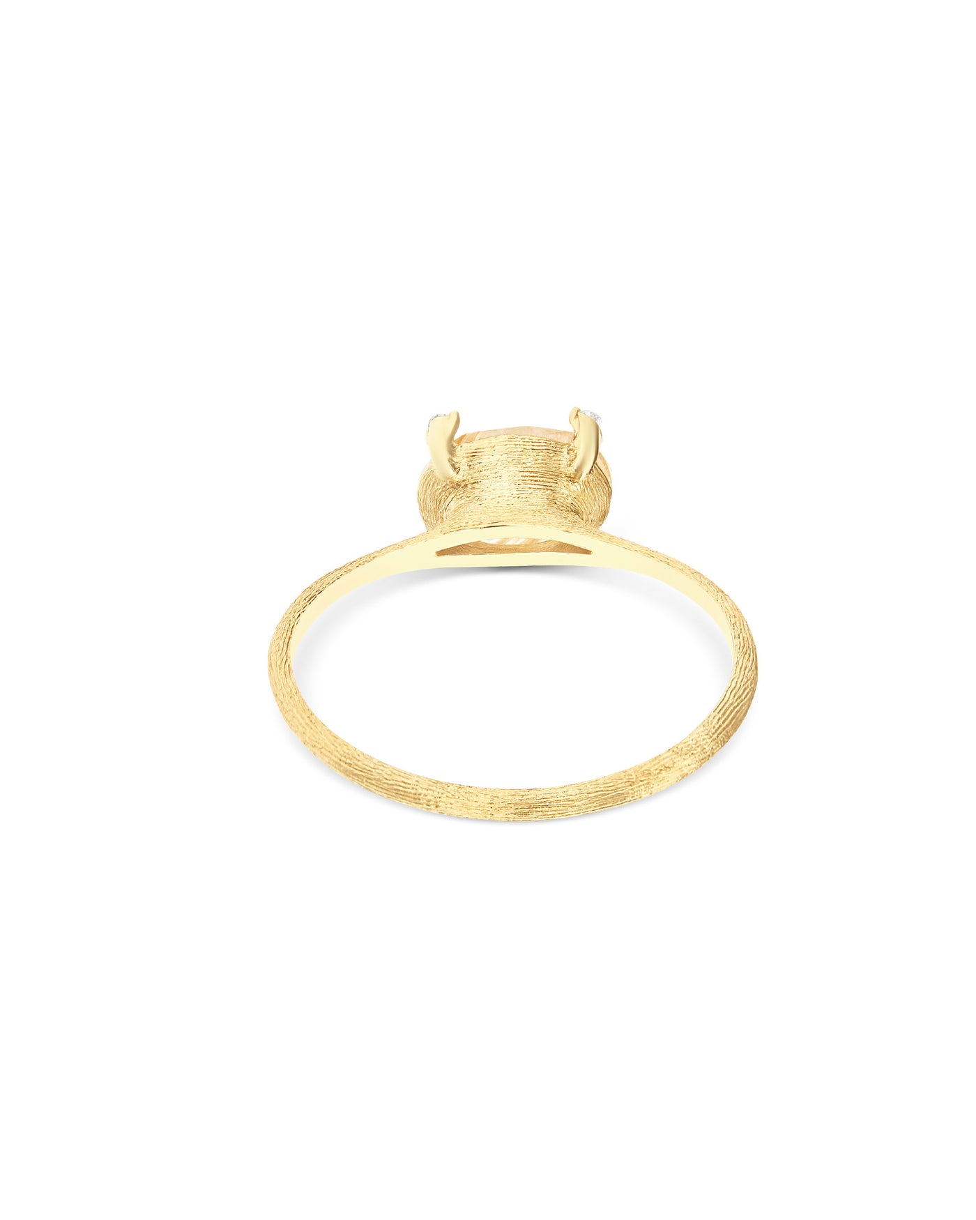 "ipanema" yellow rutilated quartz, diamonds and 18kt gold ring (small)