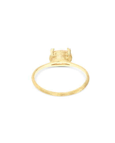 Anello "IPANEMA" in oro, quarzo rutilato giallo e dettagli di diamanti (piccolo)