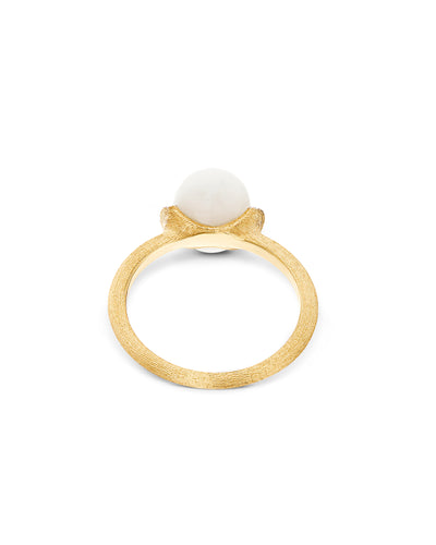 "White desert" gold, diamonds and moonstone ring (small)