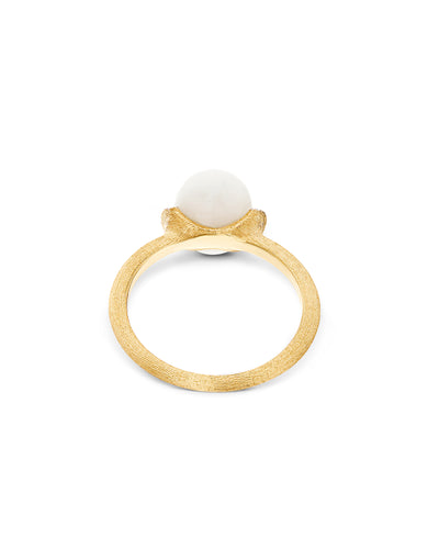 Anello "WHITE DESERT" in oro, diamanti e pietra di luna (piccolo)